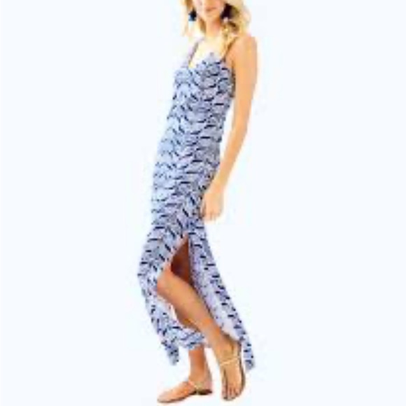 Lilly Pulitzer Ladies Kerri Shift Mermaid Tail Maxi Dress - Picture 4 of 6